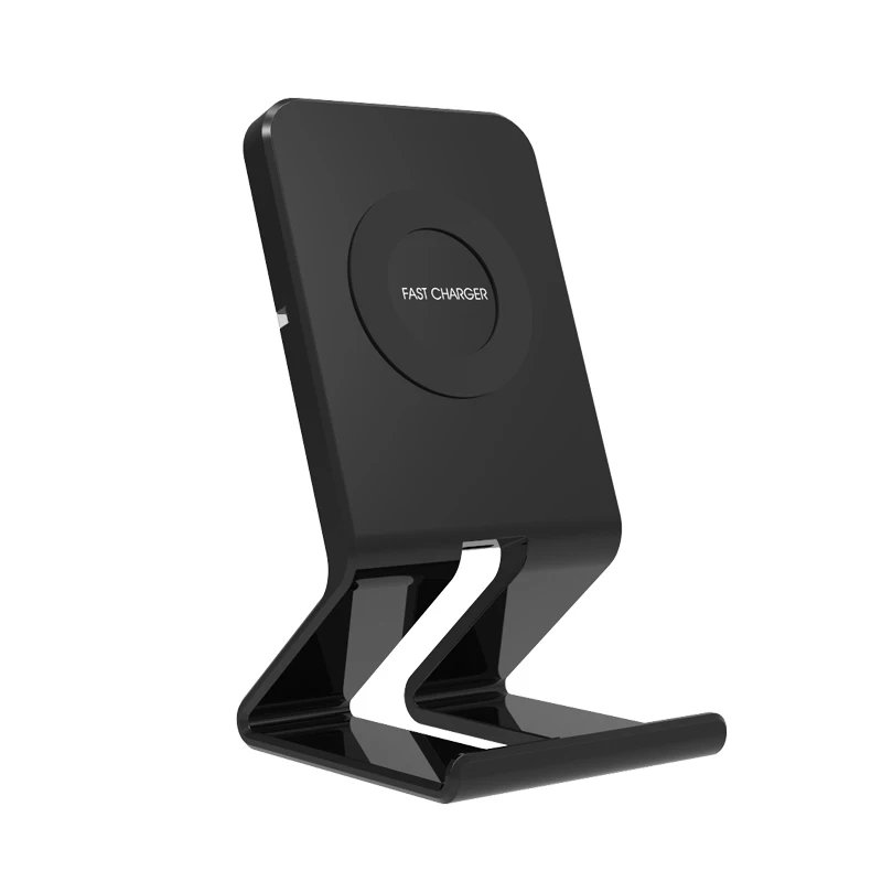 QI Fast Charge 10W Wireless Charger For Iphone Xs Iphone X Iphone 8 Charger Stand Wireless Charging Holder For Samsung S7 S8 S9 - Тип штекера: Black