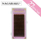 NAGARAKU 27 чехлов, оптовая продажа, светильник коричневого цвета 16 рядов, наращивание ресниц коричневого цвета, наращивание норковых бровей
