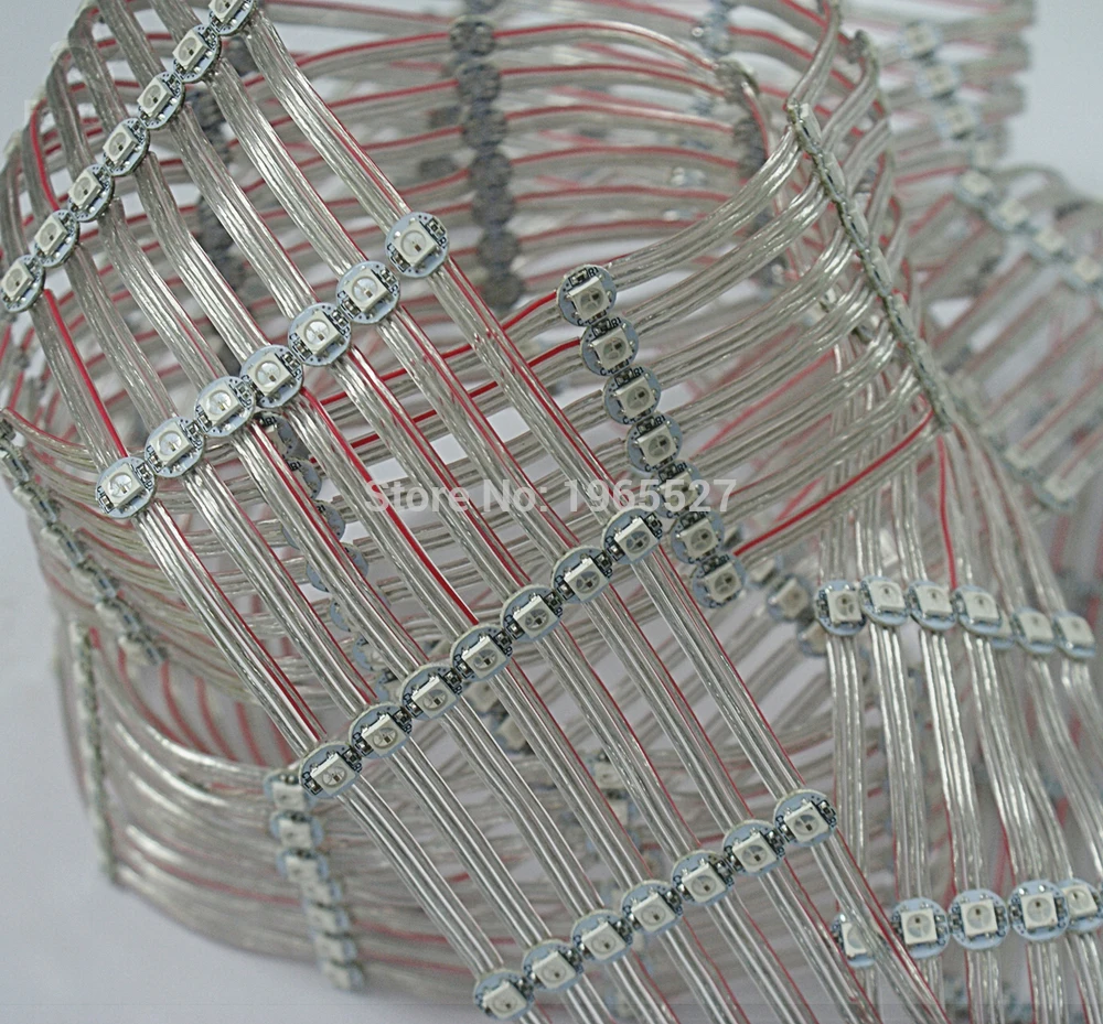 full color 5050 smd rgb WS2811 led string pixel light Round shape 50pcs/string white PCB Non-Waterproof IP20 DC5V input | Лампы и