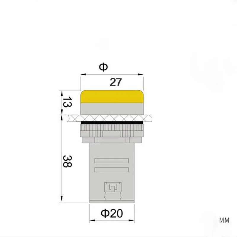10 шт. светодиодный сигнальный индикатор питания кнопочный переключатель AD16 22DS 6 в