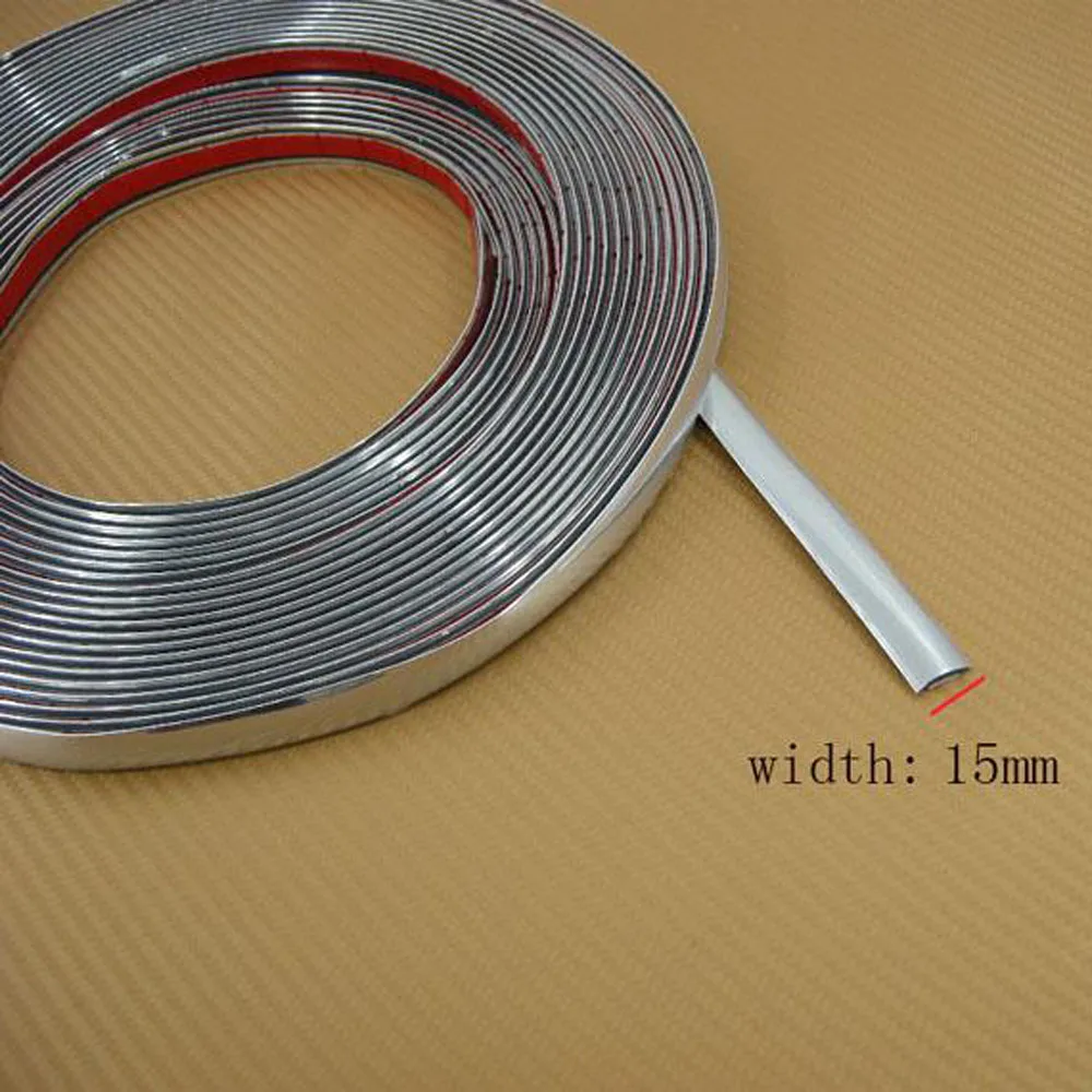 Счастливая рыба автомобиль литье полоса отделка 15 мм хром серебро интерьер