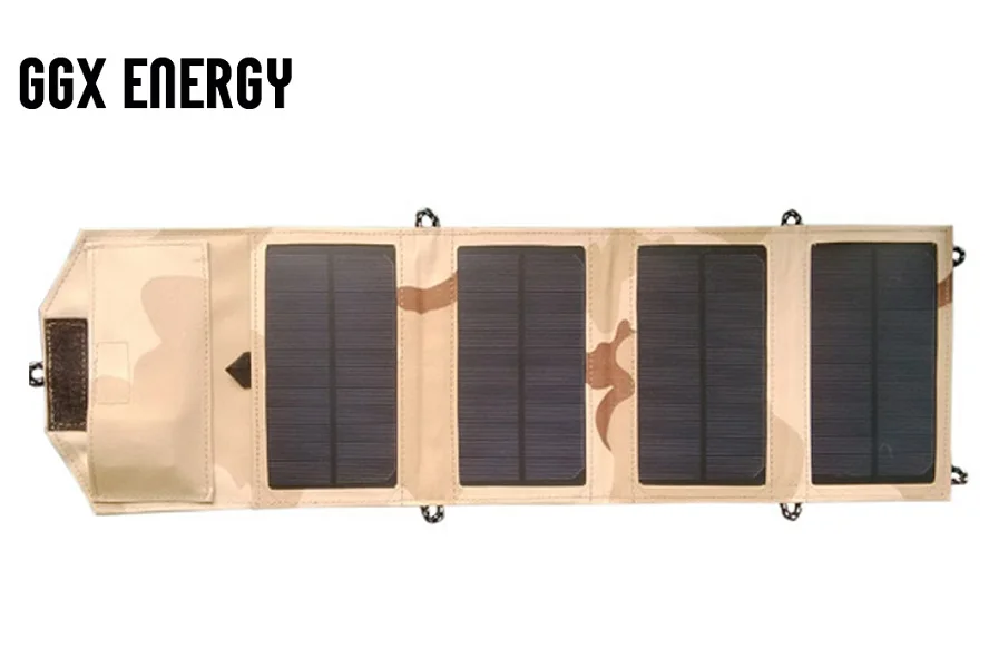 GGX ENERGY 8 Вт портативное солнечное зарядное устройство для мобильного телефона iPhone Складная моно солнечная панель+ Складная солнечная USB зарядное устройство