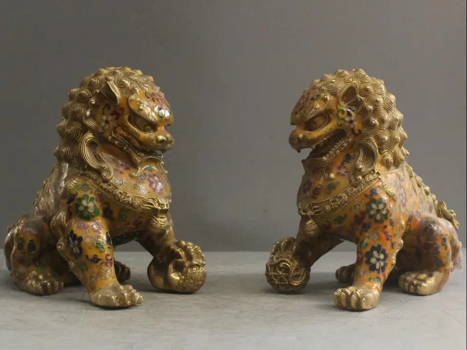 Китайская Статуэтка из перегородчатой перегородки 10 дюймов | Дом и сад