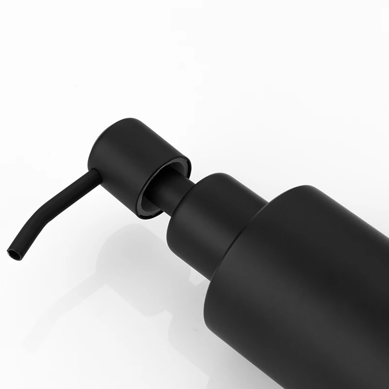 Жидкий диспенсер для мыла из нержавеющей стали настенный черный простой