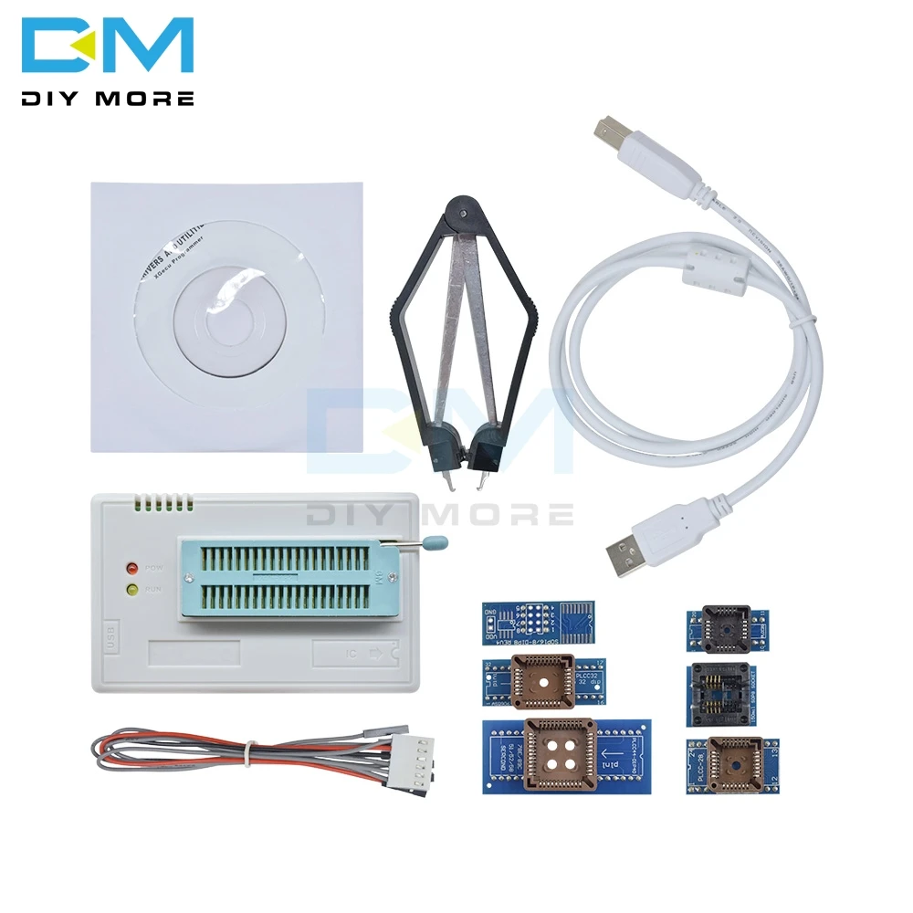 Программатор TL866II Plus USB BIOS EPROM FLASH 6 разъем адаптера Extractor Module 13000 IC Module|Интегральные