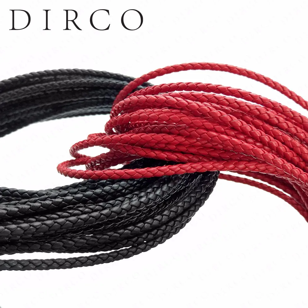 About the Fit 4mm 100Meters Genuine Braided Leather Cord Nappa Real Crafts Beading Accessories Jewelry Making Woven Rope | Украшения и