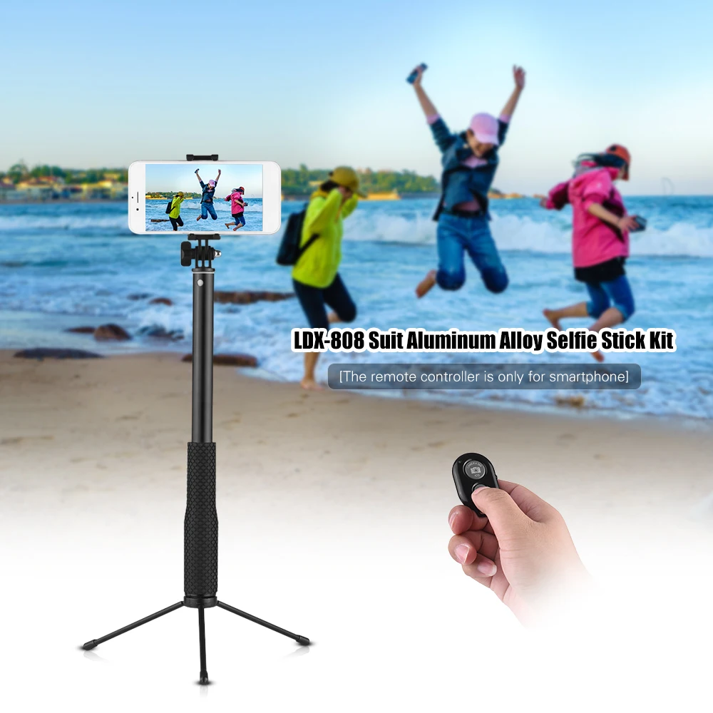 Andoer LDX 808 4 секционная раздвижная селфи палка для GoPro Hero 6 5 3 + Xiaomi yi штатив Палка с