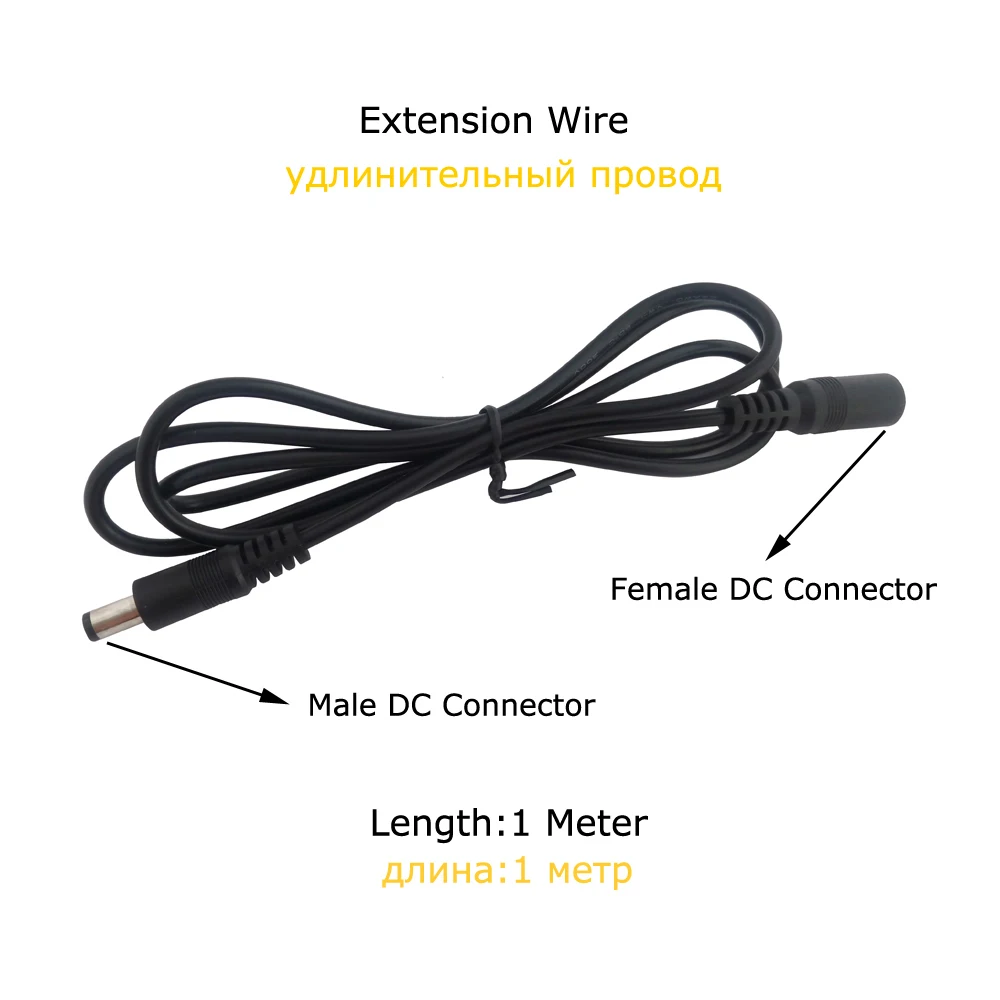 FtoM Extension Wire Блок питания 12в 1A 2A 3A 12 вольт адаптер Освещение Трансформатор 220 в 12 В AC DC пластик Светодиодный драйвер 110 в 240 в 12 В 2A для светодиодной ленты - Цвет: FtoM Extension Wire