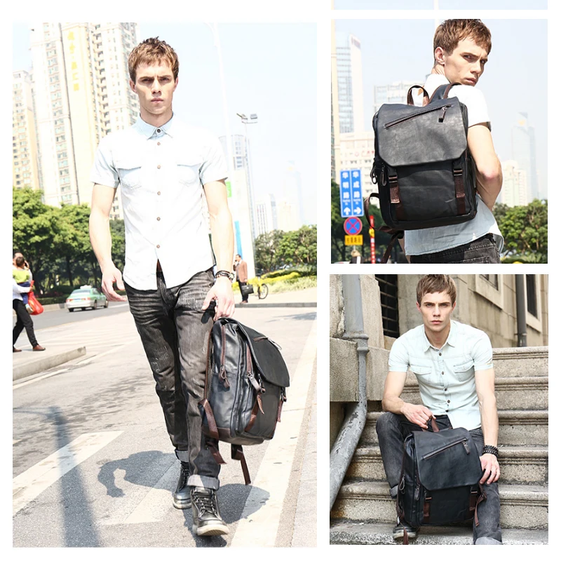 Хит ПУ водонепроницаемый 15 6 дюймов для ноутбука путешествий рюкзаки мужчин Shcool