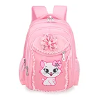 Школьный рюкзак для девочек, нейлоновый, с изображением котенка