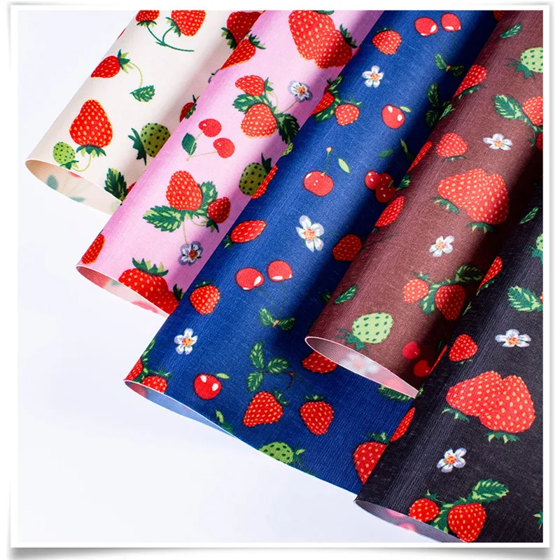 DIY креативная кожа А4 с рисунком клубники ткань красочная домашняя одежда из