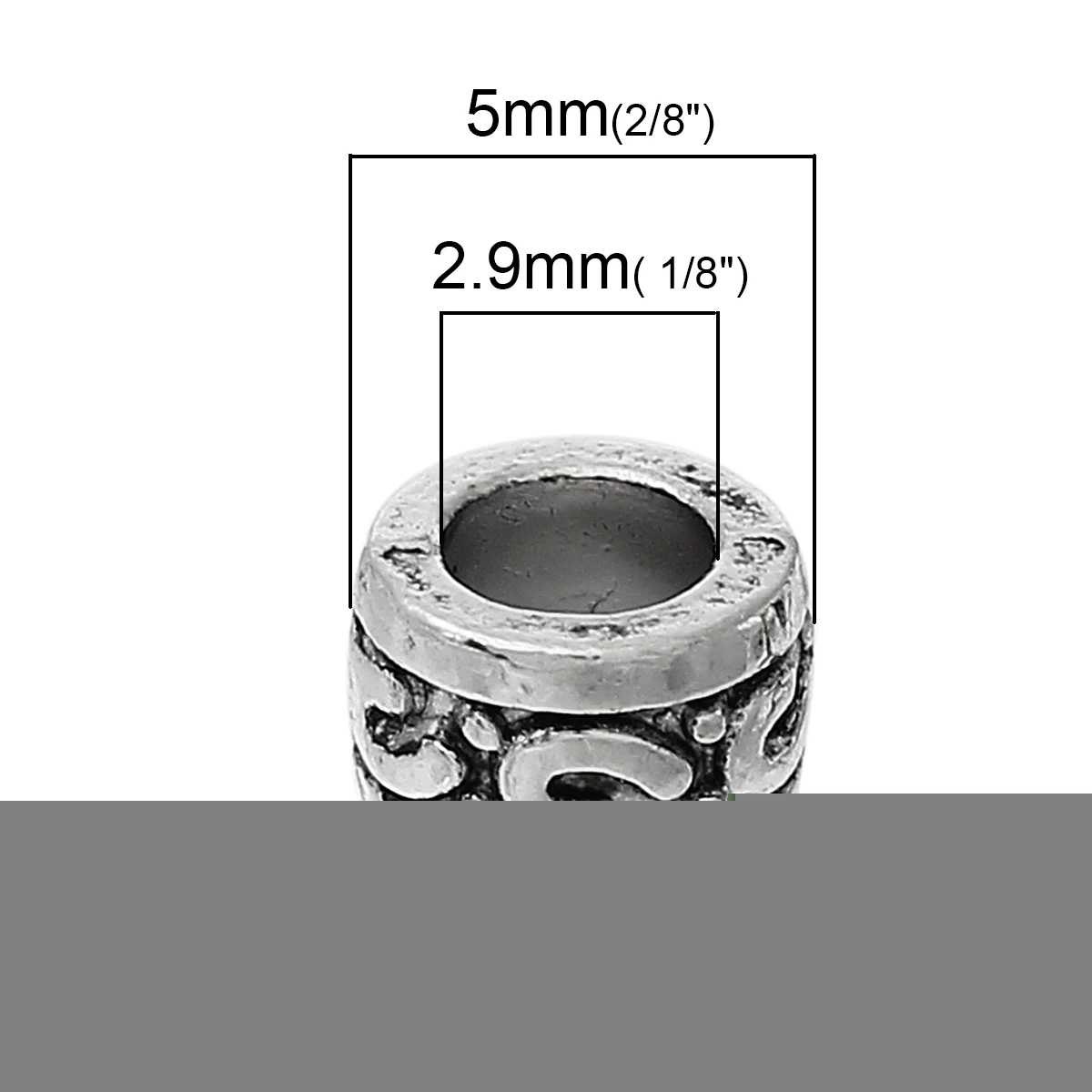 DoreenBeads цинковые металлические бусины вставки из сплава цилиндр античный