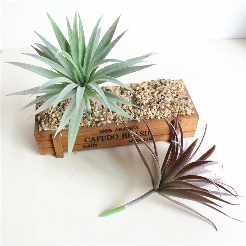 Искусственные растения зеленый фиолетовый суккуленты моделирование домашние