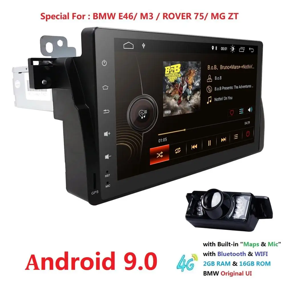9 &quot2 + 16 Android заводская цена 1Din Автомобильный GPS плеер для BMW E46 M3 Bluetooth навигация