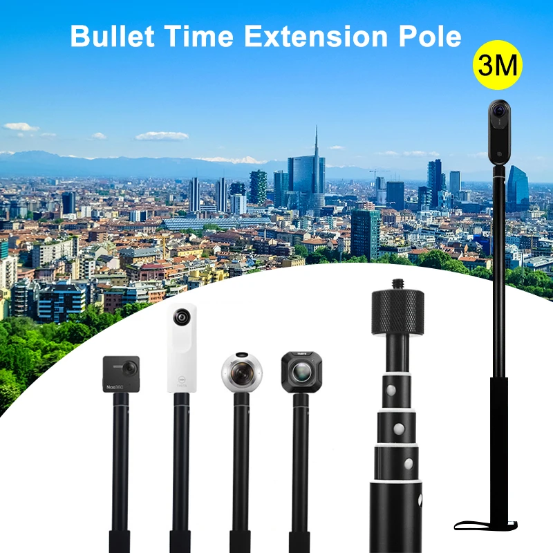 Монопод для селфи 3M Insta360 One X2 OSMO Action/OSMO Pocket/Gopro Hero 7 6 5 Sjcam аксессуары камеры 3m
