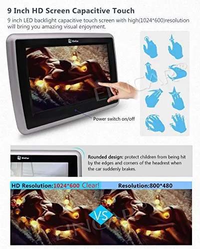 Двойной автомобильный монитор подголовник стол Подушка DVD CD плеер HD 1080 P Mulit