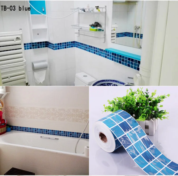 3D мозаичная плитка самоклейка DIY Кухня Ванная комната виниловая бордюрная лента