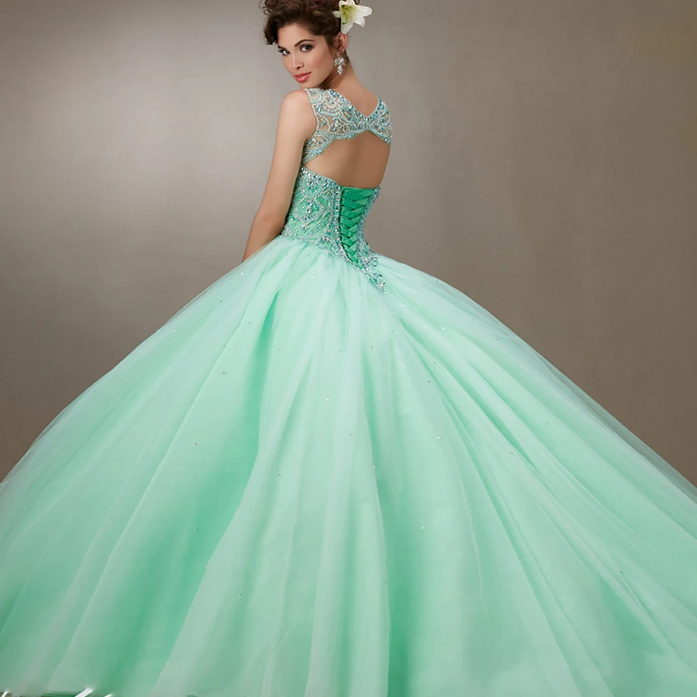 Vestidos De 15 Anos Quinceanera 2019 вышитый бисером с кристаллами бальное платье платья со