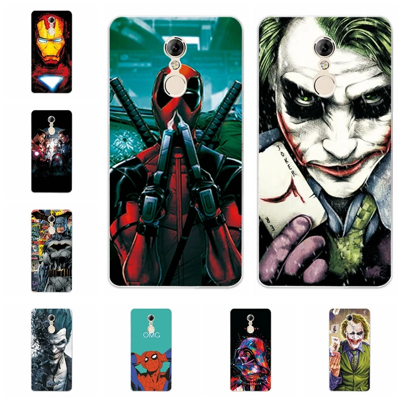Charming Marvel Hero Captain America Phone Case For Lenovo K6 Note Spiderman Soft TPU Vibe Shell Coque Capa |