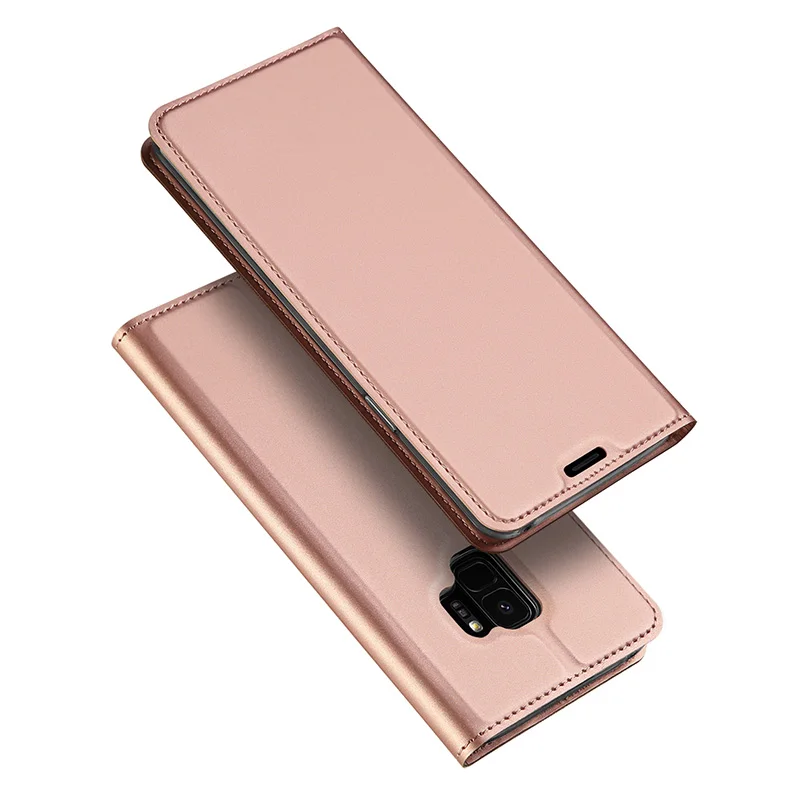 Rose Gold Чехол для Samsung Galaxy S9 plus случае Samsung S9 кожа книжка Бумажник чехлы на самсунг галакси S9 край плюс S9plus чехол телефонов - Цвет: Rose Gold