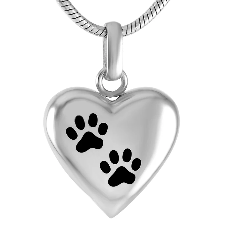 

JJ8455 Pet/Human Ashes Memorial Jewelry Stainless Steel Heart Urn Pendant Cremation Necklace Keepsake for Memory