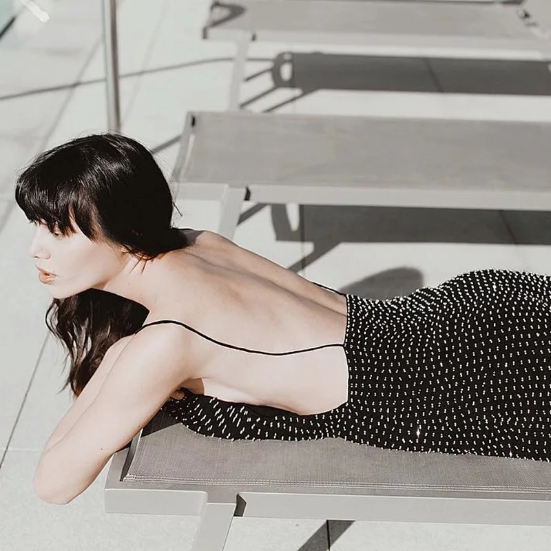 Знаменитости клуб Вечерние Вышивка Спагетти ремень район шифоновое платье