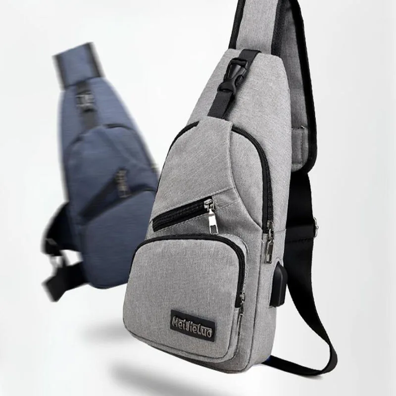 Мужская сумка через плечо надувная usb мужская Противоугонная нагрудная школьная