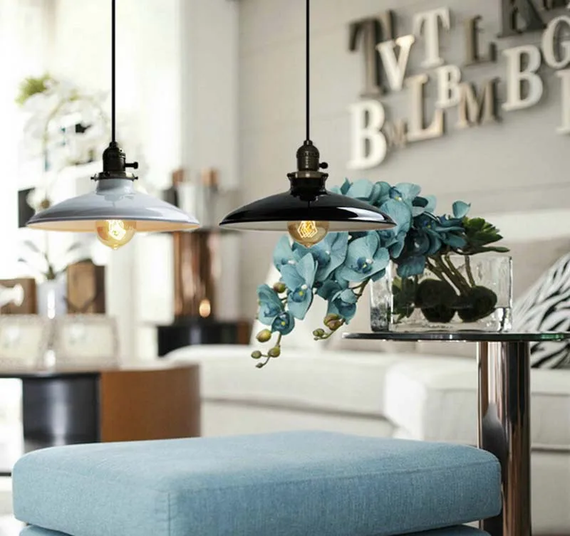 Лофт винтажный подвесной светильник диаметром 250 мм E27 алюминиевый Железный