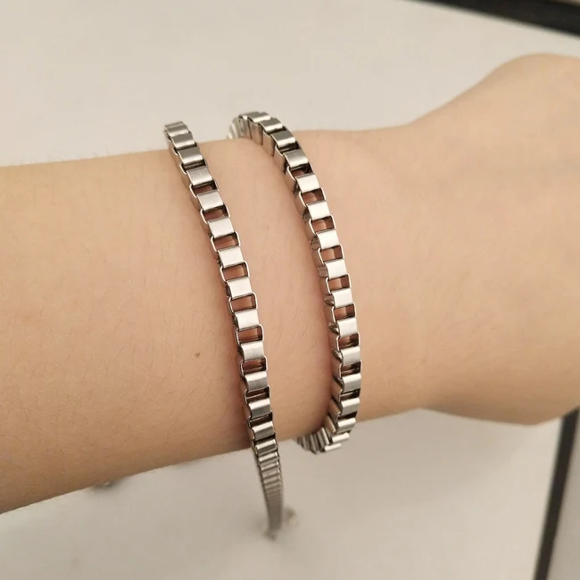 Width2-4mm ожерелье из нержавеющей стали серебряного цвета, водостойкая цепочка, ювелирное изделие, различные длины, высокое качество
