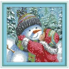 Набор для вышивки крестиком Kiss the Snowman 11CT 14CT