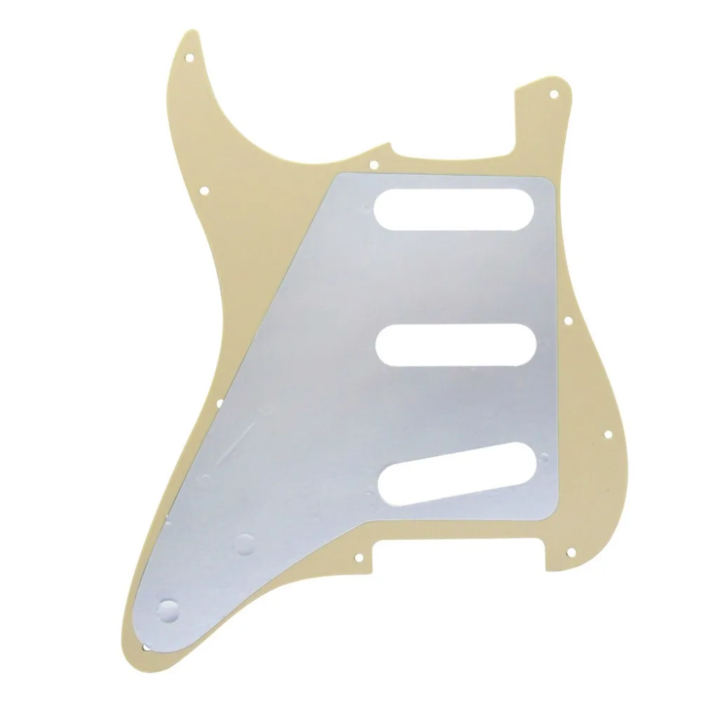 Новый 3Ply крем 11 Отверстие Strat SSS электрогитара Защита от царапин пластина для