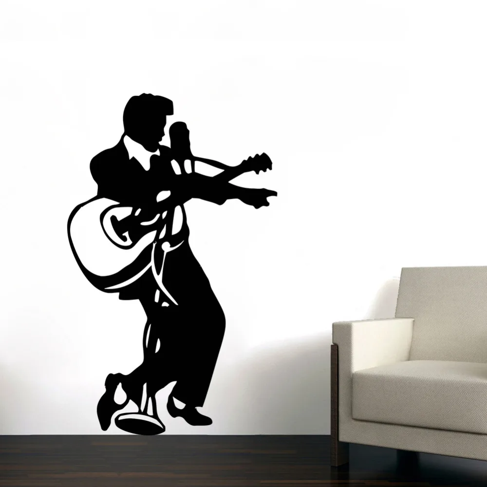 Домашний декор для рок музыки и гитары виниловое украшение Elvis Presley настенные