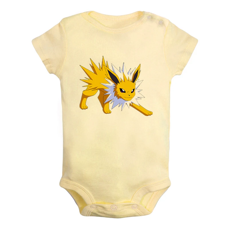 JbBaby952YD Детский комбинезон с покемоном Иви из мультфильма Jolteon Vaporeon для новорожденных мальчиков и девочек, Униформа-комбинезон с принтом - Цвет: JbBaby952YD