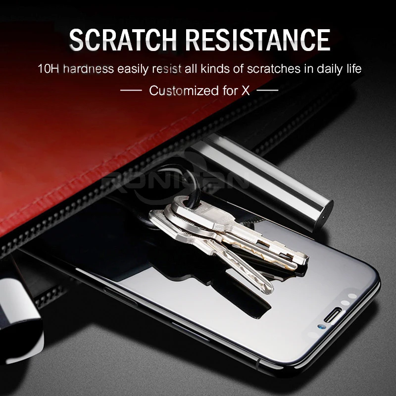 Защитное стекло ronian для iPhone X XS Max XR, закаленное защитное стекло для экрана 0,25 мм 6D, стекло с закругленными краями XR XS Max, пленка