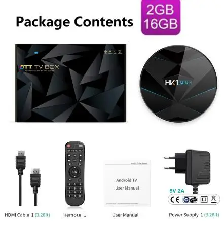 ТВ приставка Android 9,0 HK1 MINI Plus 2g 16g 4g 32g 4g 64g Rockchip RK3318 поддерживает bluetooth 2,4g и 5g wifi usb3.0 100m lan vs hk1 min - Цвет: 2G 16G