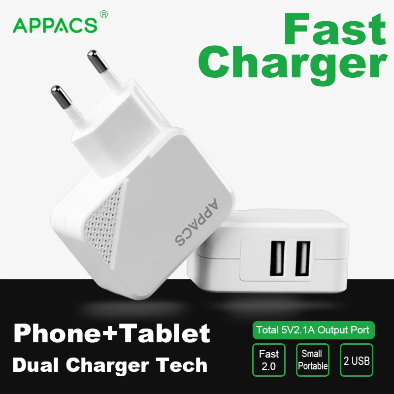 APPACS Quick Charge 2 0 порта настольная зарядная станция USB зарядное устройство с 1 м