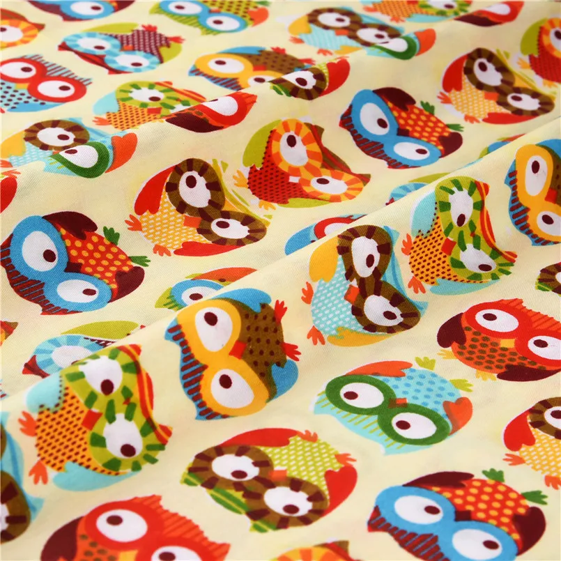 Новые полуметровые рождественские стеганые ткани из хлопка с изображением совы