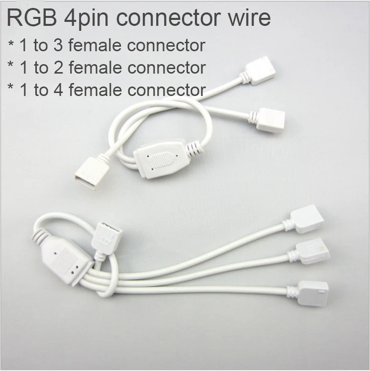 4PIN conector провод для 3528 5050 RGB полоса от 1 до 2/3/4 Женский Разъем calble с женский