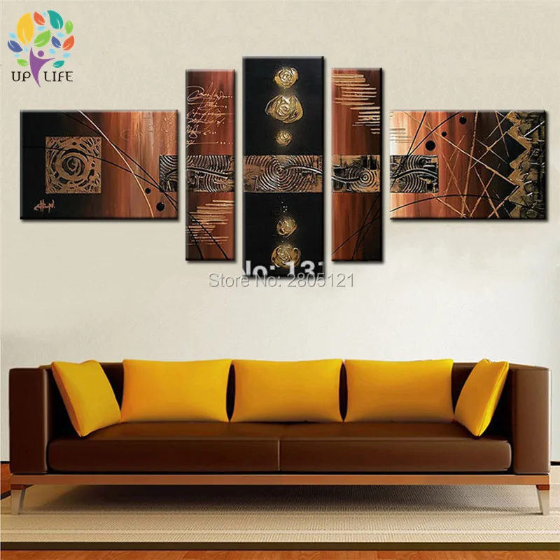 Ручная роспись современная абстрактная картина маслом на холсте черная