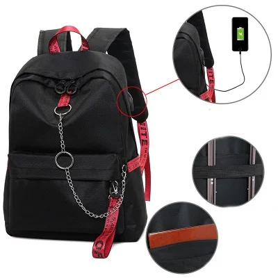 B-6 Рюкзак для ноутбука с USB для женщин и мужчин, водонепроницаемый рюкзак для путешествий с защитой от кражи, школьная сумка для подростков, мальчиков, девочек, студентов, рюкзак Mochila - Цвет: B-6