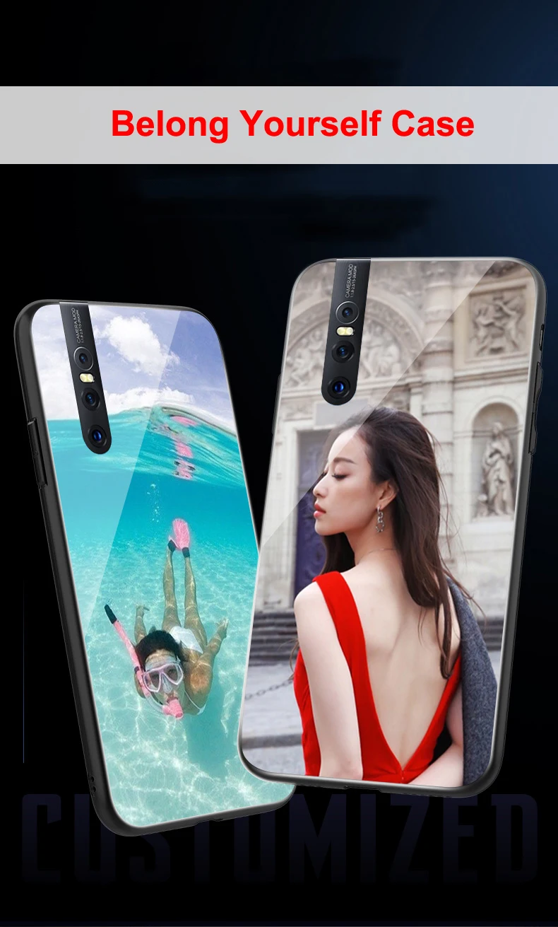 DIY закаленное Стекло ЧЕХОЛ ДЛЯ Vivo Z5X Z5 Y3 Y17 X27 Pro S1 V15 IQOO NEO Y95 Y91 U1 Y93 V11i Z3i X21 X21S Y97 X23 Nex аудиокассеты