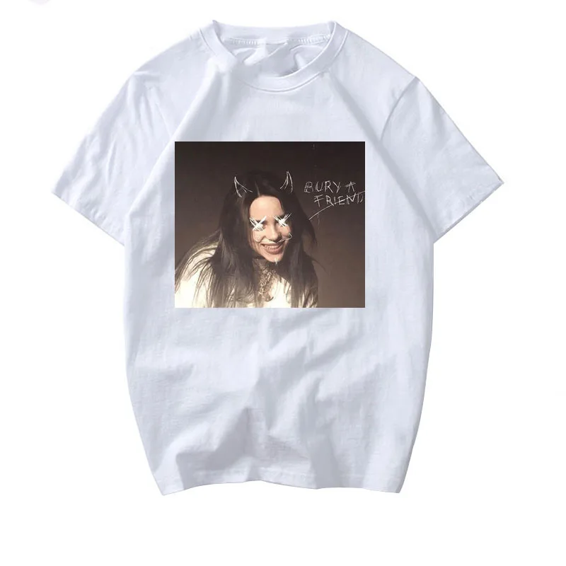 Новейшая футболка Billie Eilish для мужчин/wo Мужская винтажная уличная в стиле хип-хоп
