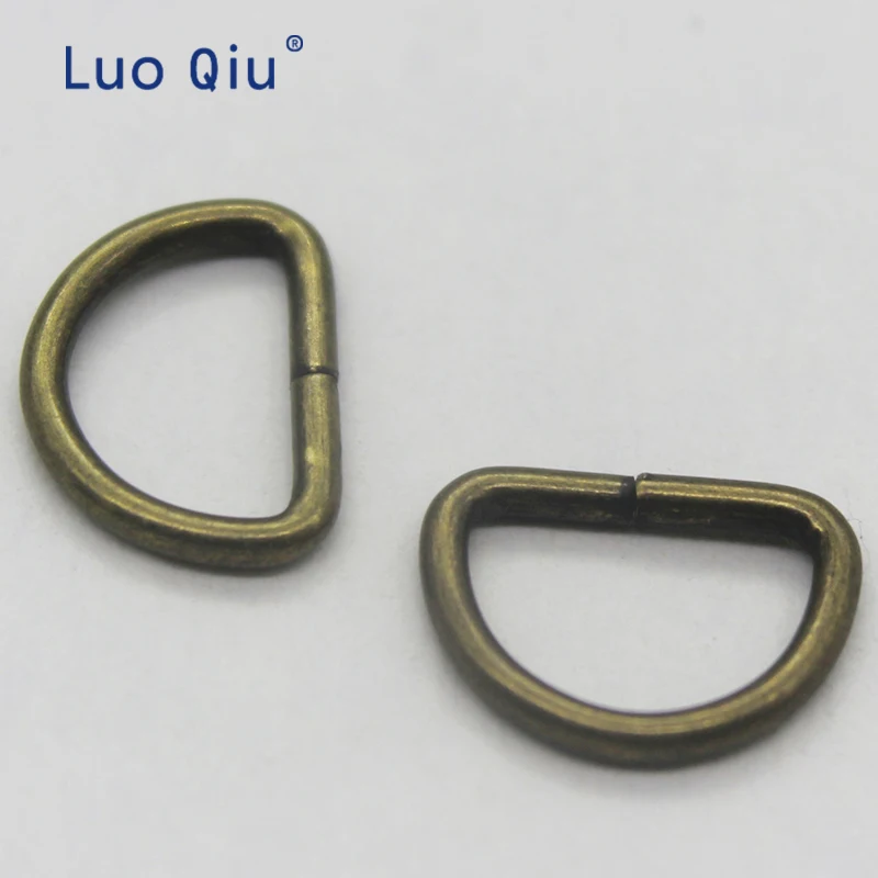 

Bronze D ring metal buckles Garment Accessories bags buckle Luggage hardware materials 12mm 500 pcs/lot Luo Qiu