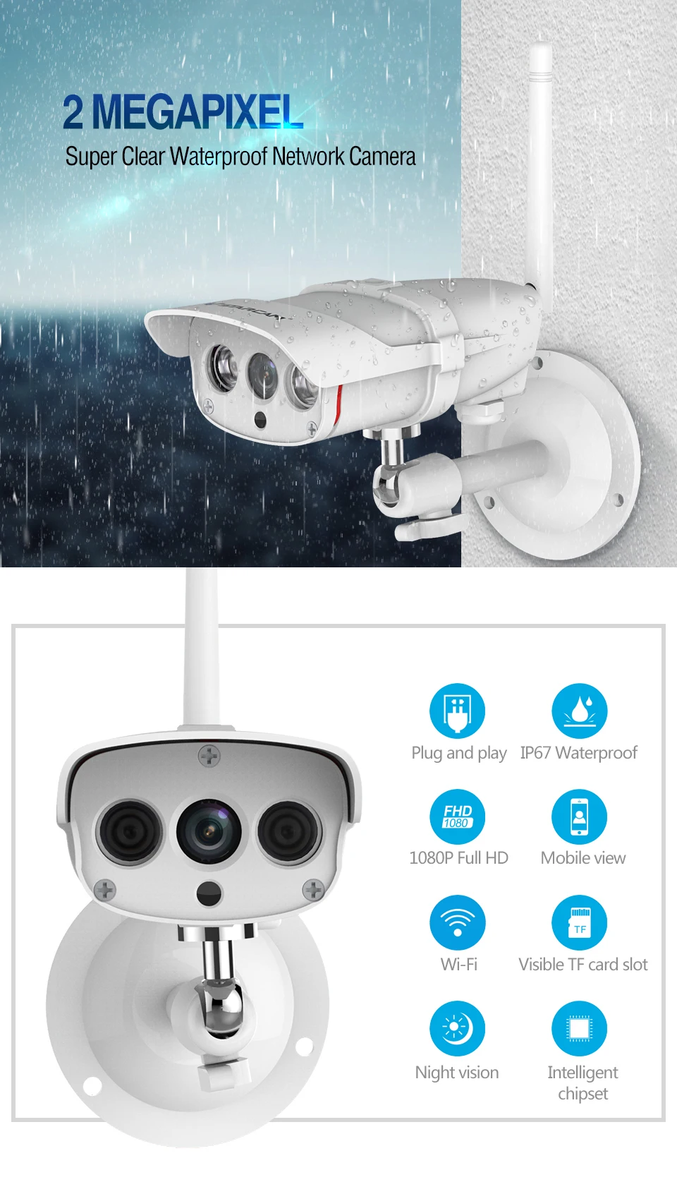 VStarcam C16S WiFi IP камера 1080 P наружная Beveiliging Водонепроницаемая камера Nachtzicht видео наблюдение CCTV Draadloze наблюдения