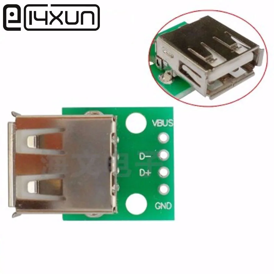 10 шт. USB 2 0 гнездовой разъем для DIP 4P адаптер 54 мм сварная плата конвертер Pinboard