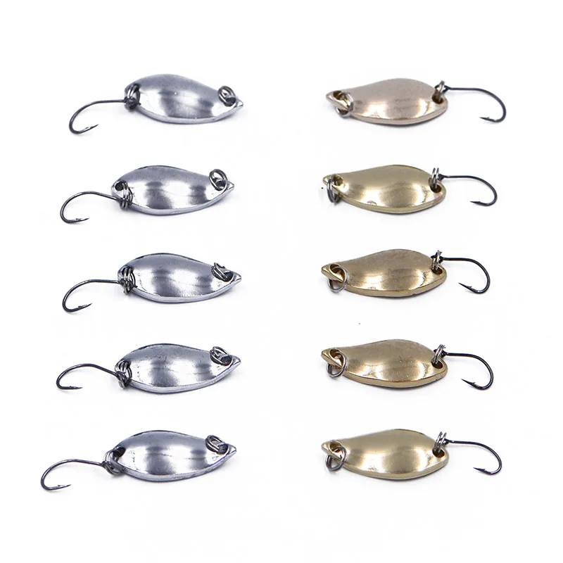 5 шт./лот металлическая овальная рыболовная приманка 2 цвета маленькая жесткая с