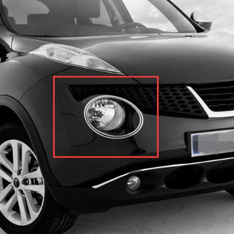 DHBH-для Nissan Juke 2010- Автомобильный стайлинг фары переднего бампера фары кольцо накладка Abs хром авто аксессуары 2 шт