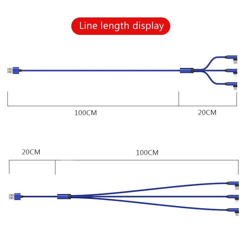 !ACCEZZ 3 in 1 Charging Sync Data Cable Lighting For iPhone XS Max XR Micro USB Type C Xiaomi Mi8 Samsung S10 Charger Cables | Мобильные