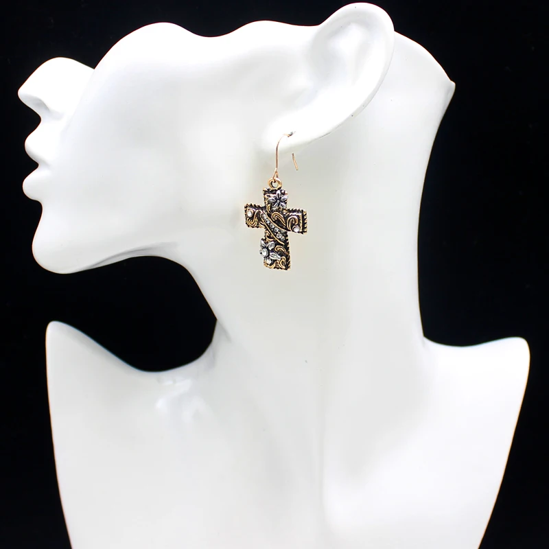 Женские серьги с инкрустацией в стиле ретро и кристаллами|Серьги-подвески| |