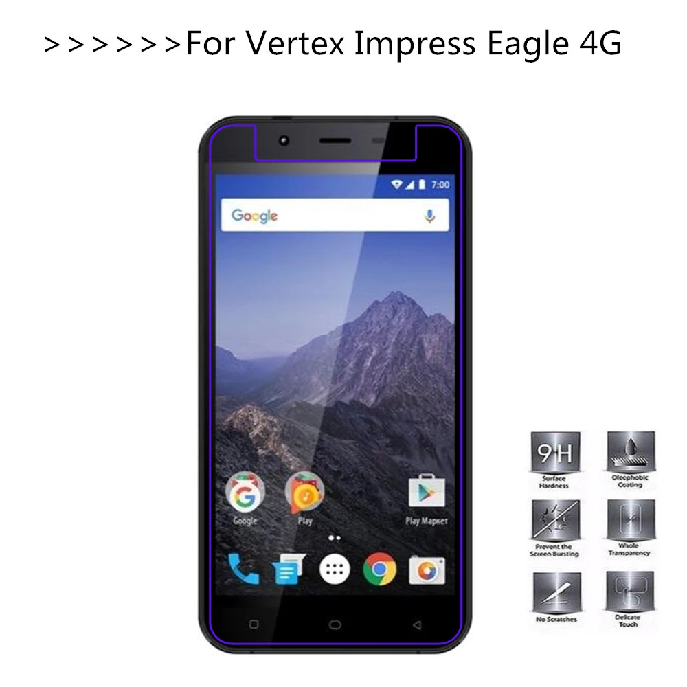 Ультратонкое закаленное стекло 9H для Vertex Impress Eagle 4G Премиум протектор экрана